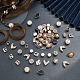 Nbeads 60 pcs perles de tresse de cheveux en strass OHAR-NB0001-23-6