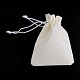 ポリエステル模造黄麻布包装袋巾着袋  乳白色  13.5~14x9.5~10cm X-ABAG-R005-14x10-21-2