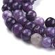 Fili di perle di pietra mica naturale di lepidolite / viola G-K415-6mm-4