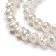 Hebras de perlas de perlas de agua dulce cultivadas naturales de papa X-PEAR-E007-4-5mm-3