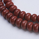 Rosso naturale perline di diaspro fili G-P354-05-6x4mm-3
