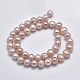 Fili di perle di perle d'acqua dolce coltivate naturali PEAR-F007-06B-01-2