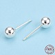 925 Sterling Silver Round Ball Stud Earrings STER-T005-01G-1
