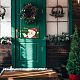 ブリキ看板ポスター  水平  家の壁の装飾のため  単語メリークリスマスと四角形  サンタクロース  200x300x0.5mm AJEW-WH0157-437-5