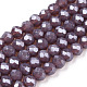 Electroplate Glass Beads Strands EGLA-A034-P4mm-A01-1