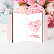 MDF Greeting Card & Paper Envelope with Bowknot AJEW-WH0203-002-6
