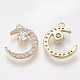 Brass Micro Pave Cubic Zirconia Charms KK-T038-507A-2