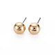 ABS Plastic Pearl Ball Stud Earrings for Women EJEW-S213-01A-A01KC-RS-1