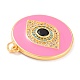 Real 18K Gold Plated Brass Micro Pave Cubic Zirconia Pendants ZIRC-L100-084G-04-3