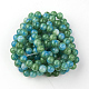 Chapelets de perles en verre craquelé peint DGLA-Q023-8mm-YS46-3