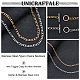 UNICRAFTALE 4Pcs 2 Colors OT Buckle Necklace 304 Stainless Steel Figaro Chains Necklace with Toggle Clasp Hypoallergenic Metal Necklace 38cm for Men Women Golden Stainless Steel Color NJEW-UN0001-33-5