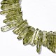 Brins de perles teintes en cristal de quartz craquelé naturel G-I345-04A-3