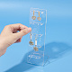 DELORIGIN 4Pcs 2 Styles Transparent Acrylic Earrings Display Stands EDIS-DR0001-08-4