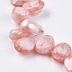 Fili di perle di keshi di perle barocche naturali BSHE-P026-32-7