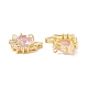 Brass Micro Pave Pearl Pink Cubic Zirconia Pendants KK-G415-30G-3