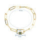 Bracelets de chaîne de trombone en laiton BJEW-JB05116-M-7