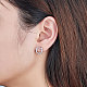 Boucles d'oreilles Shegrace 925 en argent sterling avec cercle plissé en zircone AAA JE616A-2
