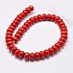 Natürliche rote Jaspis Perlen Stränge G-F347-12x8mm-04-2