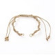 Fabrication de bracelets de perles tressés en fil de polyester réglable AJEW-JB00895-2