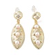 Boucles d'oreille en perles naturelles EJEW-P256-21G-1