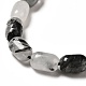 Natur schwarz Rutilquarz Perlen Stränge G-G980-16-4