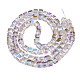 Electroplate Transparent Glass Beads Strands EGLA-N002-28-C01-2