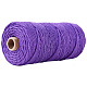 工芸品の編み物用の綿糸  ミディアム蘭  3mm  約109.36ヤード（100m）/ロール KNIT-PW0001-01-34-1
