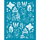 OLYCRAFT 4x5 Inch Clay Stencils Herbs Pattern Silk Screen for Polymer Silk Screen Stencils Flower Leaf Mesh Transfer Stencils Plant Theme Mesh Stencil for Polymer Clay Jewelry Making DIY-WH0341-351-1