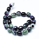 Chapelets de perles en agate à rayures naturelle et teinte G-K264-01B-17-2