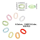 Superrisultati 700 pz 7 colori anelli di collegamento in acrilico trasparente TACR-FH0001-08-6