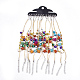 (Jewelry Parties Factory Sale)Handmade Braided Raffia Charm Bracelets AJEW-S072-09-2
