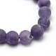 Frosted Natural Amethyst Round Bead Strands G-M064-4mm-13-2