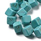 Teints perles synthétiques turquoise brins G-G075-C02-01-4