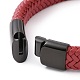 Microfiber Leather Braided Cord Bracelets Braided Cord Bracelets BJEW-E345-03D-3