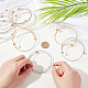 OLYCRAFT 10pcs Stainless Steel Wire Bracelet 2 Colors Adjustable Bangle Bracelet Blank Cuff Bracelet with Removable Ball Bead for Jewelry Making MAK-OC0001-001-3
