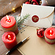 CRASPIRE Christmas Bow Wax Seal Stamp Pine Cones Sealing Stamp 30mm/1.18inch Removable Brass Head Sealing Stamp with Wooden Handle Invitations Greeting Cards Wrap AJEW-WH0184-0659-4