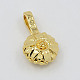 Veri pendenti buddisti in ottone placcato oro 18k KK-K090-06G-2