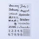 シリコーン切手  DIYスクラップブッキング用  装飾的なフォトアルバム  カード作り  月と番号  透明  10~21.5x10~20cm DIY-WH0084-04-1