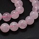 Madagascar naturel rose perles de quartz brins G-K285-33-6mm-02-3