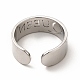 304 anello per polsino aperto da donna in acciaio inossidabile con parola regina RJEW-B027-18P-3