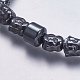 Non-magnetic Synthetic Hematite Mala Beads Necklaces NJEW-K096-08-2