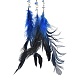 Iron Woven Web/Net with Feather Pendant Decorations AJEW-P097-09-3