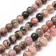 Natural Rhodonite Round Beads Strands G-A130-3mm-26-1