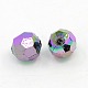 Plating Plastic Acrylic Faceted Round Beads PACR-L002-8mm-M-2
