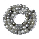 Chapelets de perles rondes en labradorite naturelle G-S158-6mm-2