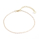 Brass Cable Chain Anklets AJEW-AN00391-2
