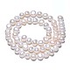 Fili di perle di perle d'acqua dolce coltivate naturali PEAR-N014-07C-2