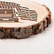 Резные деревянные круглые листы AJEW-WH0362-004-4