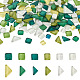 Elecrelive 240pcs2スタイル透明ガラスカボション  モザイクタイル  家の装飾やdiyの工芸品  混合図形  カラフル  120個/スタイル GLAA-EL0001-02C-1