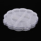 Sunflower Shape Transparent Plastic Storage Box CON-YWC0003-01-2